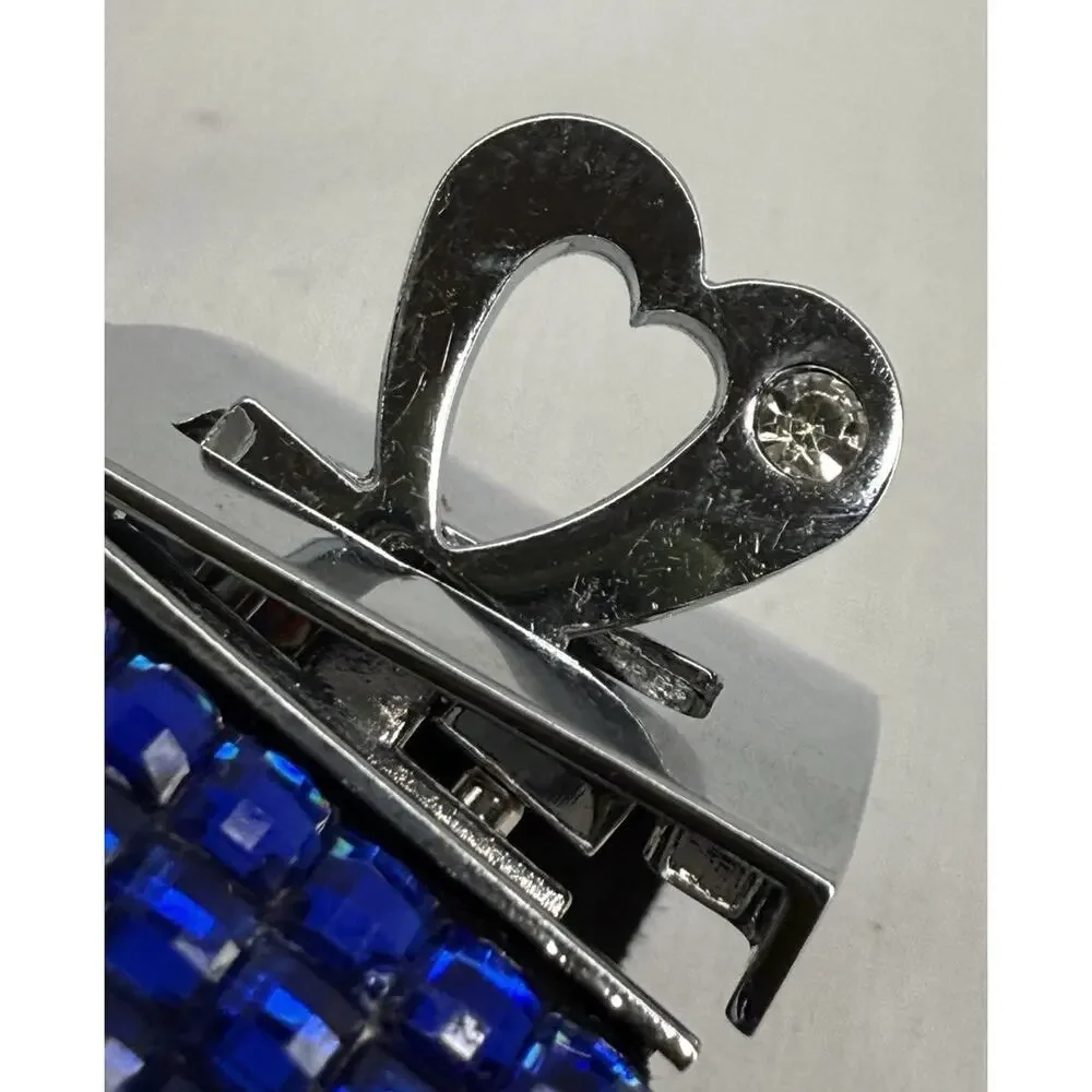 Boise State Broncos University College‎ Rhinestone Bracelet Heart Fan Cheer EUC